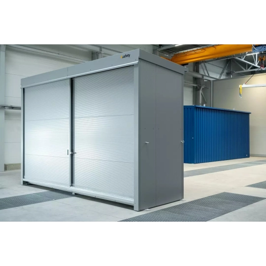Two-level container for 6 IBCs / 8 fire-resistant Euro pallets EI120