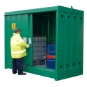 Non-insulated container for storing 8 barrels