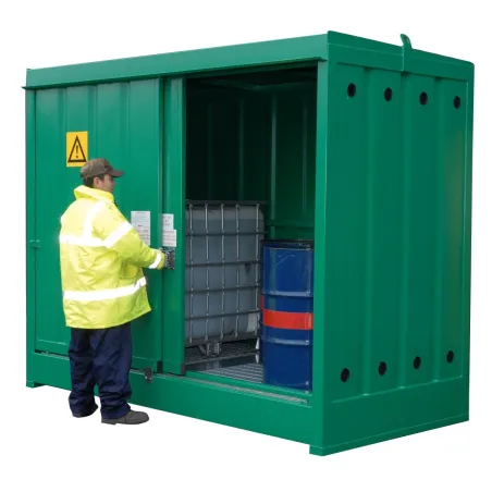 Non-insulated container for storing 8 barrels