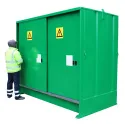 Uninsulated container for storing 8 barrels