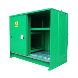Uninsulated container for storing 8 barrels vertically and horizontally 3000 x 1500 x 2405 mm