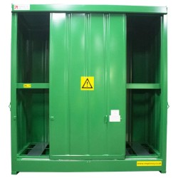 Kontener nieizolowany dwupoziomowy do przechowywania 16 beczek lub 4 zbiorników IBC 3000 x 1500 x 3295 mm