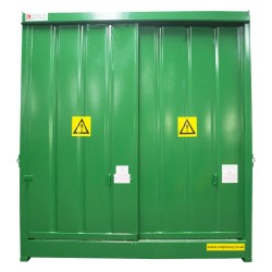 Kontener nieizolowany dwupoziomowy do przechowywania 16 beczek lub 4 zbiorników IBC 3000 x 1500 x 3295 mm