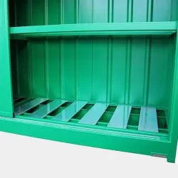 Uninsulated two-level container for storing 32 drums or 8 IBC tanks 5920 x 1500 x 3295 mm