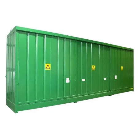 Non-insulated double-level container for storing 48 drums