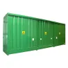 Uninsulated two-level container for storing 48 drums or 12 IBC tanks 8840 x 1500 x 3275 mm