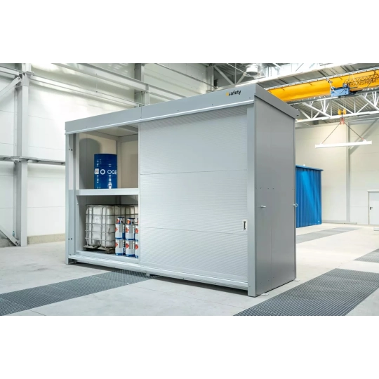 Two-level container for 12 IBCs / 16 Euro pallets, insulated