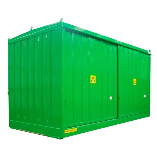 Non-insulated two-level container for storing 64 barrels