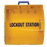 LOTO station for padlocks and lockouts, portable, lockable, polypropylene 432 x 171 x 432 mm