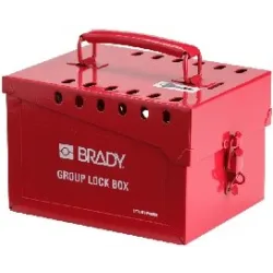 Portable metal group lockout box 226.06 x 152.4 x 177.8 mm