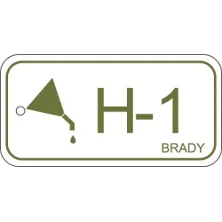 Tag identifying the energy source – hydraulic energy H-1, 75 x 38 mm 25 pcs.