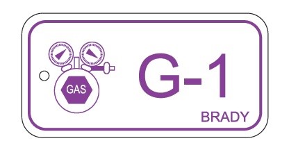 Zawieszka identyfikująca źródło energii – gaz G-1, 75 x 38 mm 25 szt.