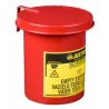 Safety container for oily waste, steel, sound-damping insert, MINI, manual opening, 1.7 l, FM