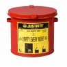 Safety container for oily waste, steel, countertop, manual opening, 8 l, FM