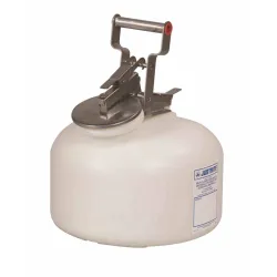 Safety container for acids and bases, wide neck, polyethylene, swing handle, 7.5 l