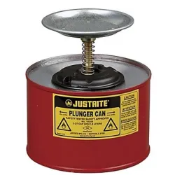 Safety piston container for flammable substances, steel, 0.5 l, FM, TÜV