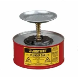 Safety piston container for flammable substances, steel, 1 l, FM, TÜV