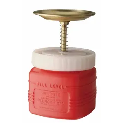 Safety plunger can for flammable substances, polyethylene, 1 l, FM, TÜV