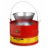 Protective spill containment container with funnel, steel, 11 l, FM