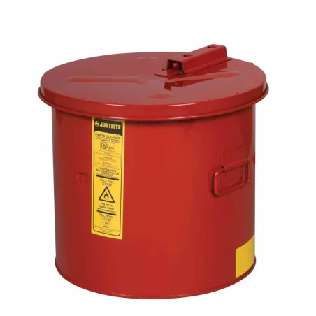 Pojemnik zabezpieczający, zanurzeniowy do mycia i czyszczenia, stal, 19 l, czerwony, FM, TÜV