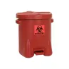 Safety container for waste posing a biological hazard, polyethylene, foot opening, 23 l, FM