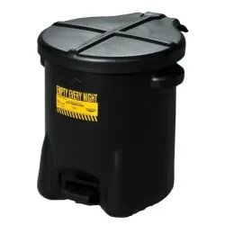 Safety container for oily waste, polyethylene, foot opening, 38 l, FM