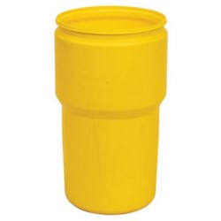 Pojemnik laboratoryjny na opakowania z materiałami niebezpiecznymi, zakręcana pokrywa, polietylen, 247 l, żółty, FM