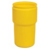 Pojemnik laboratoryjny na opakowania z materiałami niebezpiecznymi, zakręcana pokrywa, polietylen, 247 l, żółty, FM