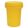 Pojemnik laboratoryjny na opakowania z materiałami niebezpiecznymi, zakręcana pokrywa, polietylen, 361 l, żółty, FM