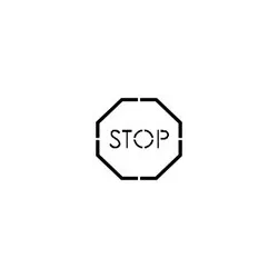 Symbol MONO ALU color 4signal 100W - "STOP" complete