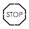 Symbol MONO ALU color 4signal 100W - "STOP" complete