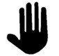 Symbol MONO ALU kolor 4signal 100W - STOP, dłoń