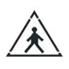 Symbol MONO ALU color 4signal 100W - warning sign, pedestrian