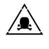 Symbol MONO ALU color 4signal 100W - warning sign for toxic materials