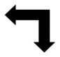 Symbol MONO ALU kolor 4signal 100W - strzałka dwustronna, łamana