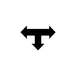 Symbol MONO ALU color 4signal 100W - three arrows, broken