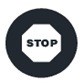 Symbol MONO kolor 4signal 100W - "STOP" pełny