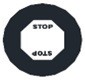 Symbol MONO kolor 4signal 100W - "STOP" pełny, 2 napisy