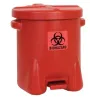 Protective container for waste posing a biological hazard, polyethylene, foot opening, 38 l, FM
