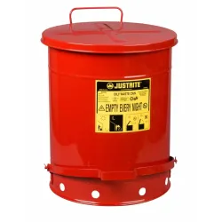 Safety container for oily waste, steel, foot opening, 80 l, FM, TÜV