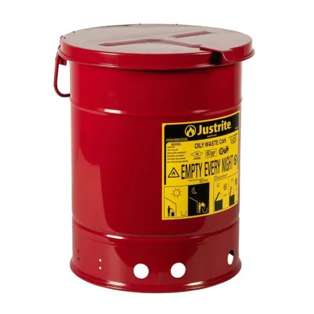 Safety container for oily waste, 38 l, red, FM