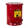 Safety container for oily waste, steel, sound-dampening insert, foot opening, 38 l, FM, TÜV