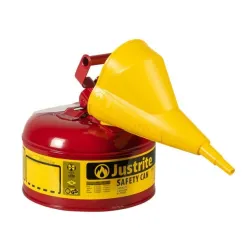 Safety container type I for flammable substances, with funnel, steel, swing handle 4 l, FM, TÜV