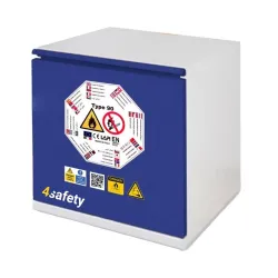 Fire-resistant cabinet for lithium-ion batteries, under-desk, size S 90 min, 590 x 520 x 720 mm