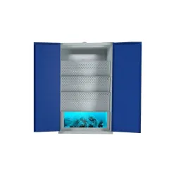 Fire-resistant cabinet for lithium-ion batteries with quarantine system, size XL 90 min 1200 x 600 x 2050 mm