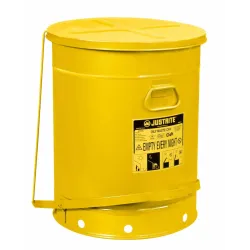 Safety container for oily waste, steel, foot opening, 80 l, FM, TÜV