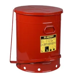 Safety container for oily waste, steel, foot opening, 80 l, FM, TÜV
