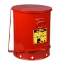 Pojemnik zabezpieczający na odpady zaolejone, stal, otwarcie nożne, 80 l, żółty, FM, TÜV