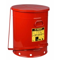 Pojemnik zabezpieczający na odpady zaolejone, stal, otwarcie nożne, 80 l, żółty, FM, TÜV