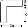Profil czarno-żółty typu E ochrona narożników